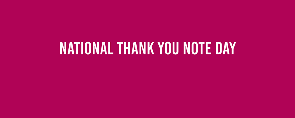 National Thank You Note Day