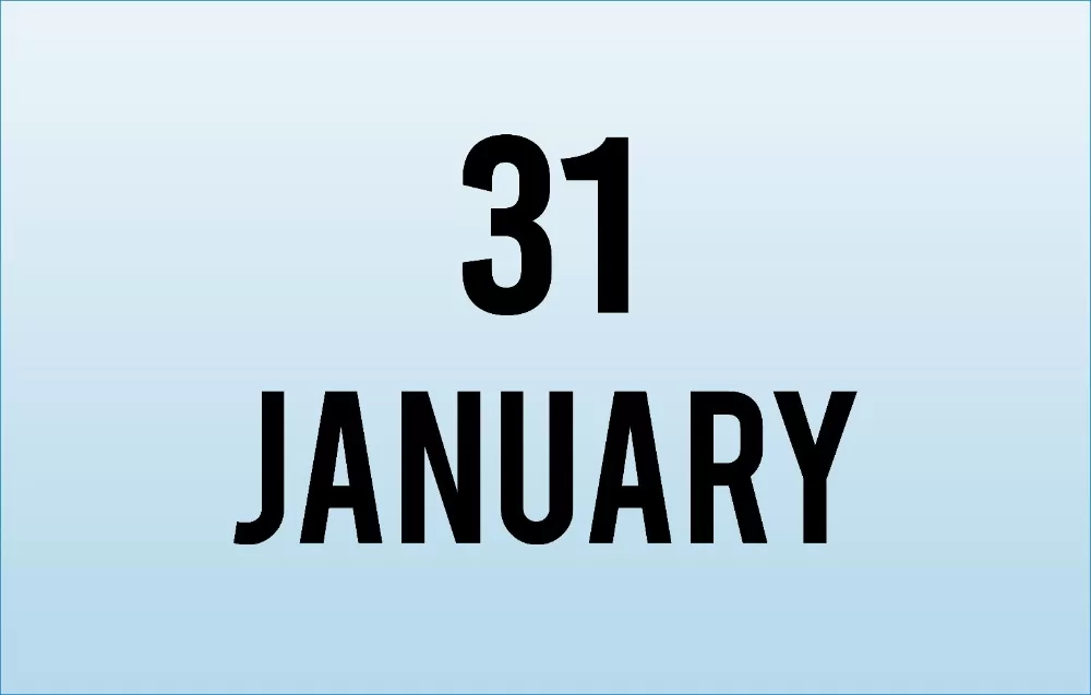 List of International Events on January 31th - National Holidays 31 January