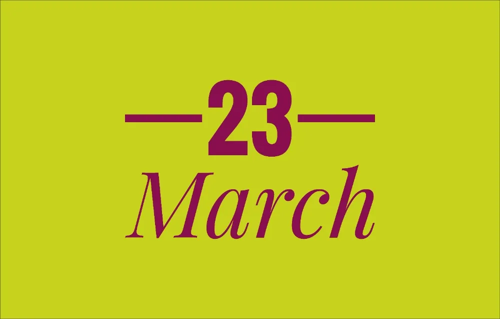 March 23th International Holidays - List of National Events on 23 March