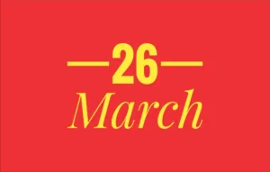 March 26th International Holidays - List of National Events on 26 March