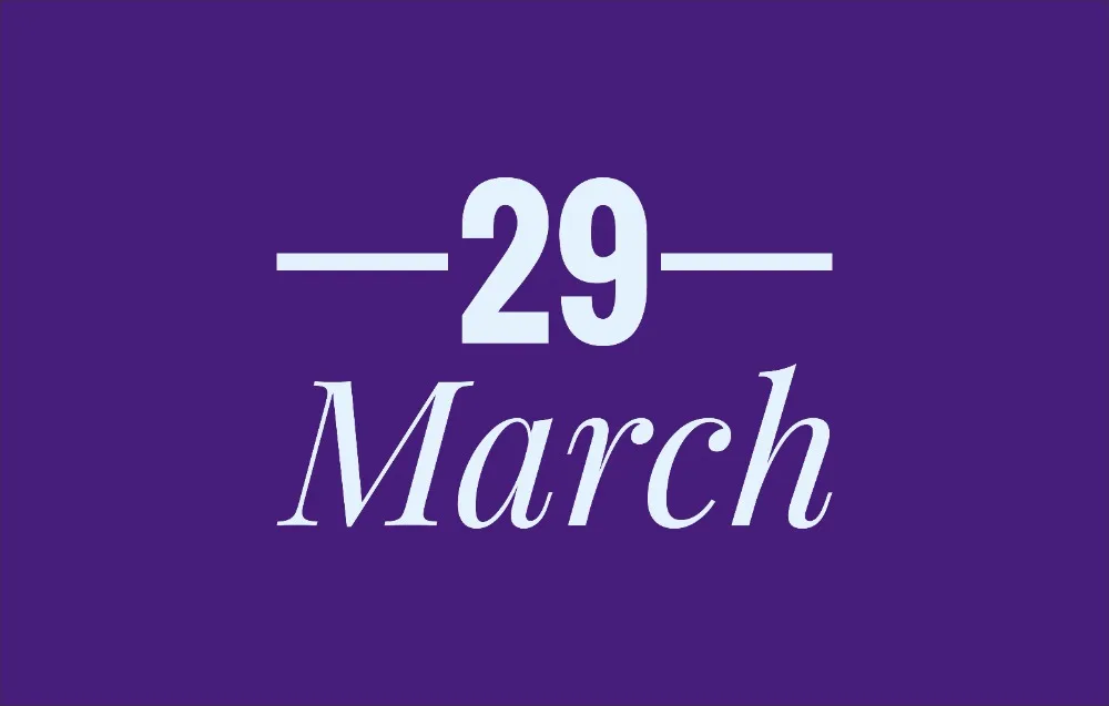 March 29th International Holidays - List of National Events on 29 March