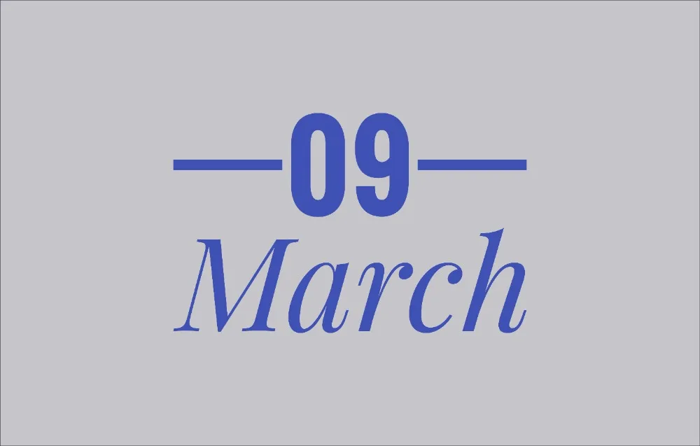 March 9th International Holidays - List of National Events on 9 March